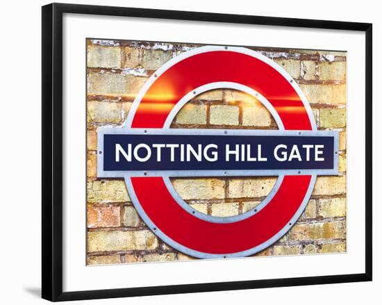 Notting Hill Gate Sign - Subway Station Sign - London - UK - England - United Kingdom - Europe-Philippe Hugonnard-Framed Photographic Print