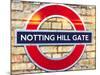 Notting Hill Gate Sign - Subway Station Sign - London - UK - England - United Kingdom - Europe-Philippe Hugonnard-Mounted Photographic Print