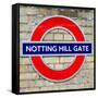 Notting Hill Gate Sign - Subway Station Sign - London - UK - England - United Kingdom - Europe-Philippe Hugonnard-Framed Stretched Canvas