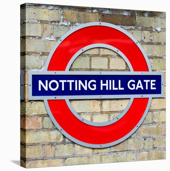 Notting Hill Gate Sign - Subway Station Sign - London - UK - England - United Kingdom - Europe-Philippe Hugonnard-Stretched Canvas