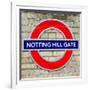 Notting Hill Gate Sign - Subway Station Sign - London - UK - England - United Kingdom - Europe-Philippe Hugonnard-Framed Photographic Print