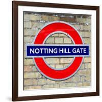 Notting Hill Gate Sign - Subway Station Sign - London - UK - England - United Kingdom - Europe-Philippe Hugonnard-Framed Photographic Print