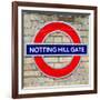 Notting Hill Gate Sign - Subway Station Sign - London - UK - England - United Kingdom - Europe-Philippe Hugonnard-Framed Photographic Print