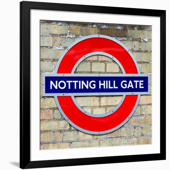 Notting Hill Gate Sign - Subway Station Sign - London - UK - England - United Kingdom - Europe-Philippe Hugonnard-Framed Photographic Print