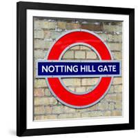 Notting Hill Gate Sign - Subway Station Sign - London - UK - England - United Kingdom - Europe-Philippe Hugonnard-Framed Photographic Print