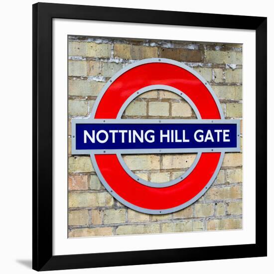 Notting Hill Gate Sign - Subway Station Sign - London - UK - England - United Kingdom - Europe-Philippe Hugonnard-Framed Photographic Print