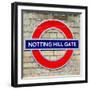 Notting Hill Gate Sign - Subway Station Sign - London - UK - England - United Kingdom - Europe-Philippe Hugonnard-Framed Photographic Print