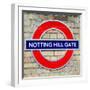 Notting Hill Gate Sign - Subway Station Sign - London - UK - England - United Kingdom - Europe-Philippe Hugonnard-Framed Photographic Print