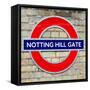 Notting Hill Gate Sign - Subway Station Sign - London - UK - England - United Kingdom - Europe-Philippe Hugonnard-Framed Stretched Canvas