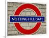 Notting Hill Gate Sign - Subway Station Sign - London - UK - England - United Kingdom - Europe-Philippe Hugonnard-Framed Photographic Print