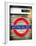 Notting Hill Gate Sign - Subway Station Sign - London - UK - England - United Kingdom - Europe-Philippe Hugonnard-Framed Photographic Print