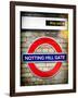 Notting Hill Gate Sign - Subway Station Sign - London - UK - England - United Kingdom - Europe-Philippe Hugonnard-Framed Photographic Print