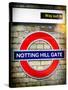 Notting Hill Gate Sign - Subway Station Sign - London - UK - England - United Kingdom - Europe-Philippe Hugonnard-Stretched Canvas