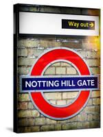 Notting Hill Gate Sign - Subway Station Sign - London - UK - England - United Kingdom - Europe-Philippe Hugonnard-Stretched Canvas