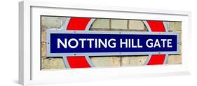 Notting Hill Gate Sign - Subway Station Sign - London - UK - England - United Kingdom - Europe-Philippe Hugonnard-Framed Photographic Print