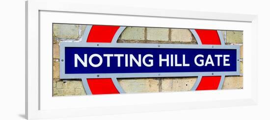 Notting Hill Gate Sign - Subway Station Sign - London - UK - England - United Kingdom - Europe-Philippe Hugonnard-Framed Photographic Print