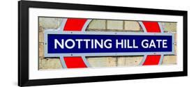 Notting Hill Gate Sign - Subway Station Sign - London - UK - England - United Kingdom - Europe-Philippe Hugonnard-Framed Photographic Print