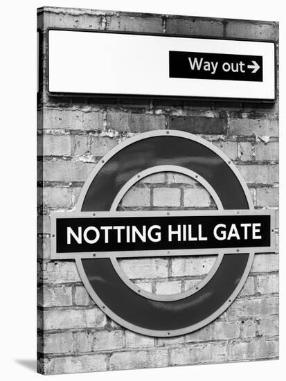 Notting Hill Gate Sign - Subway Station Sign - London - UK - England - United Kingdom - Europe-Philippe Hugonnard-Stretched Canvas