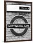 Notting Hill Gate Sign - Subway Station Sign - London - UK - England - United Kingdom - Europe-Philippe Hugonnard-Framed Photographic Print