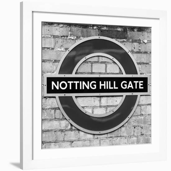 Notting Hill Gate Sign - Subway Station Sign - London - UK - England - United Kingdom - Europe-Philippe Hugonnard-Framed Photographic Print