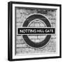 Notting Hill Gate Sign - Subway Station Sign - London - UK - England - United Kingdom - Europe-Philippe Hugonnard-Framed Photographic Print