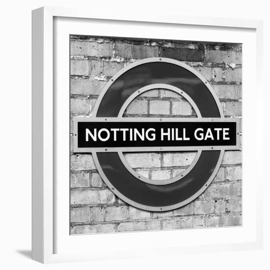 Notting Hill Gate Sign - Subway Station Sign - London - UK - England - United Kingdom - Europe-Philippe Hugonnard-Framed Photographic Print