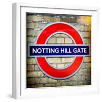 Notting Hill Gate Sign - Subway Station Sign - London - UK - England - United Kingdom - Europe-Philippe Hugonnard-Framed Photographic Print