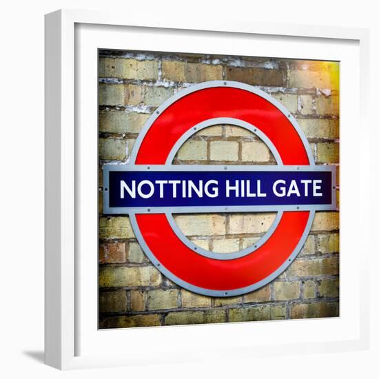 Notting Hill Gate Sign - Subway Station Sign - London - UK - England - United Kingdom - Europe-Philippe Hugonnard-Framed Photographic Print