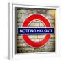 Notting Hill Gate Sign - Subway Station Sign - London - UK - England - United Kingdom - Europe-Philippe Hugonnard-Framed Photographic Print