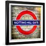 Notting Hill Gate Sign - Subway Station Sign - London - UK - England - United Kingdom - Europe-Philippe Hugonnard-Framed Photographic Print