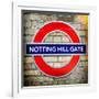 Notting Hill Gate Sign - Subway Station Sign - London - UK - England - United Kingdom - Europe-Philippe Hugonnard-Framed Photographic Print