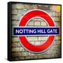 Notting Hill Gate Sign - Subway Station Sign - London - UK - England - United Kingdom - Europe-Philippe Hugonnard-Framed Stretched Canvas