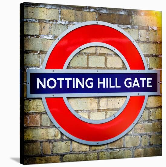 Notting Hill Gate Sign - Subway Station Sign - London - UK - England - United Kingdom - Europe-Philippe Hugonnard-Stretched Canvas