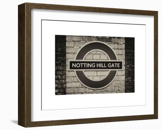 Notting Hill Gate Sign - Subway Station Sign - London - UK - England - United Kingdom - Europe-Philippe Hugonnard-Framed Art Print