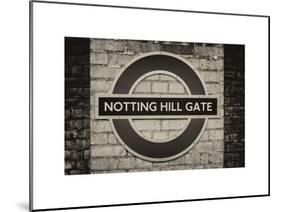 Notting Hill Gate Sign - Subway Station Sign - London - UK - England - United Kingdom - Europe-Philippe Hugonnard-Mounted Art Print