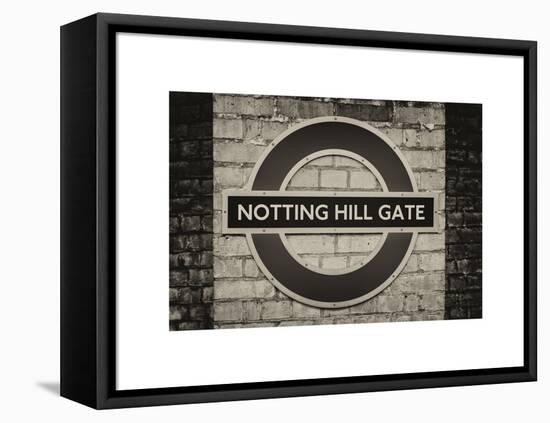 Notting Hill Gate Sign - Subway Station Sign - London - UK - England - United Kingdom - Europe-Philippe Hugonnard-Framed Stretched Canvas