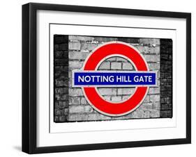 Notting Hill Gate Sign - Subway Station Sign - London - UK - England - United Kingdom - Europe-Philippe Hugonnard-Framed Art Print