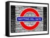 Notting Hill Gate Sign - Subway Station Sign - London - UK - England - United Kingdom - Europe-Philippe Hugonnard-Framed Stretched Canvas