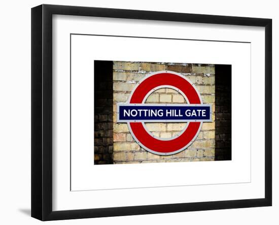 Notting Hill Gate Sign - Subway Station Sign - London - UK - England - United Kingdom - Europe-Philippe Hugonnard-Framed Art Print