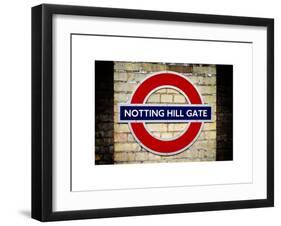 Notting Hill Gate Sign - Subway Station Sign - London - UK - England - United Kingdom - Europe-Philippe Hugonnard-Framed Art Print