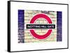 Notting Hill Gate Sign - Subway Station Sign - London - UK - England - United Kingdom - Europe-Philippe Hugonnard-Framed Stretched Canvas