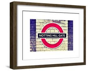 Notting Hill Gate Sign - Subway Station Sign - London - UK - England - United Kingdom - Europe-Philippe Hugonnard-Framed Art Print