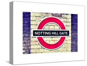 Notting Hill Gate Sign - Subway Station Sign - London - UK - England - United Kingdom - Europe-Philippe Hugonnard-Stretched Canvas