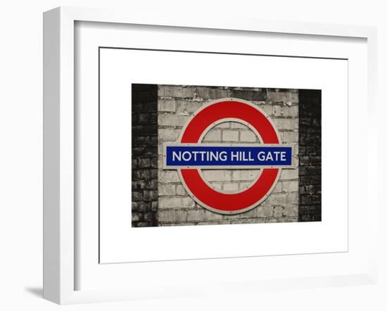 Notting Hill Gate Sign - Subway Station Sign - London - UK - England - United Kingdom - Europe-Philippe Hugonnard-Framed Art Print