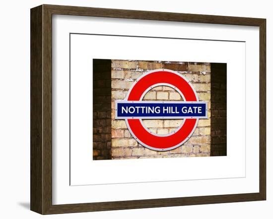 Notting Hill Gate Sign - Subway Station Sign - London - UK - England - United Kingdom - Europe-Philippe Hugonnard-Framed Art Print