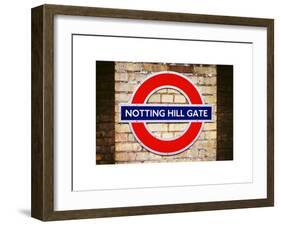 Notting Hill Gate Sign - Subway Station Sign - London - UK - England - United Kingdom - Europe-Philippe Hugonnard-Framed Art Print