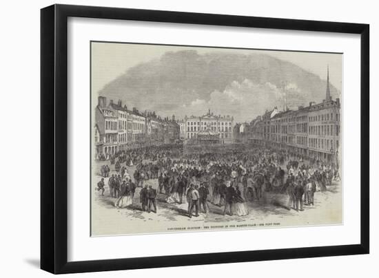 Nottingham Election, the Hustings in the Market-Place-null-Framed Giclee Print