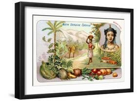 Nouka-Hiva, from a Series of Collecting Cards Depicting the Colonial Domain of France, C. 1910-null-Framed Giclee Print