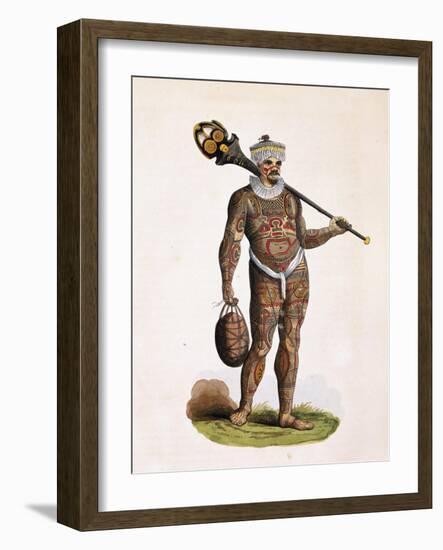 Noukahiwa Man with Tattoos-null-Framed Giclee Print