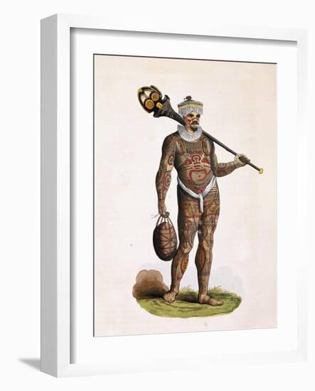 Noukahiwa Man with Tattoos-null-Framed Giclee Print